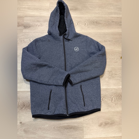 Hollister Other - Hollister Blue Sherpa Lined Sweater Full  Zip Hoodie